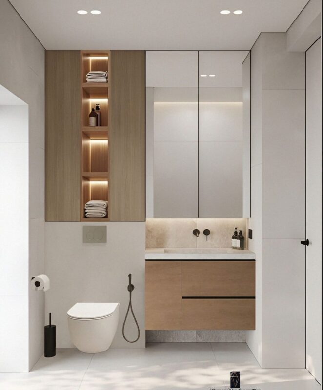 Mẫu tủ lavabo treo tường