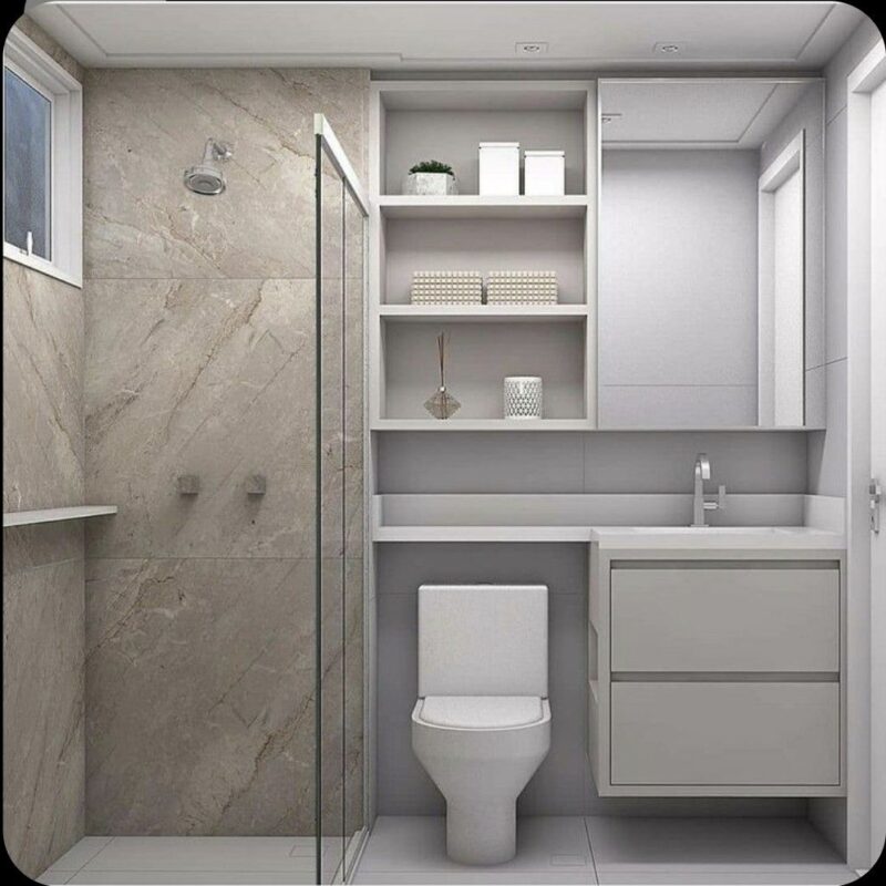 Mẫu tủ lavabo treo tường