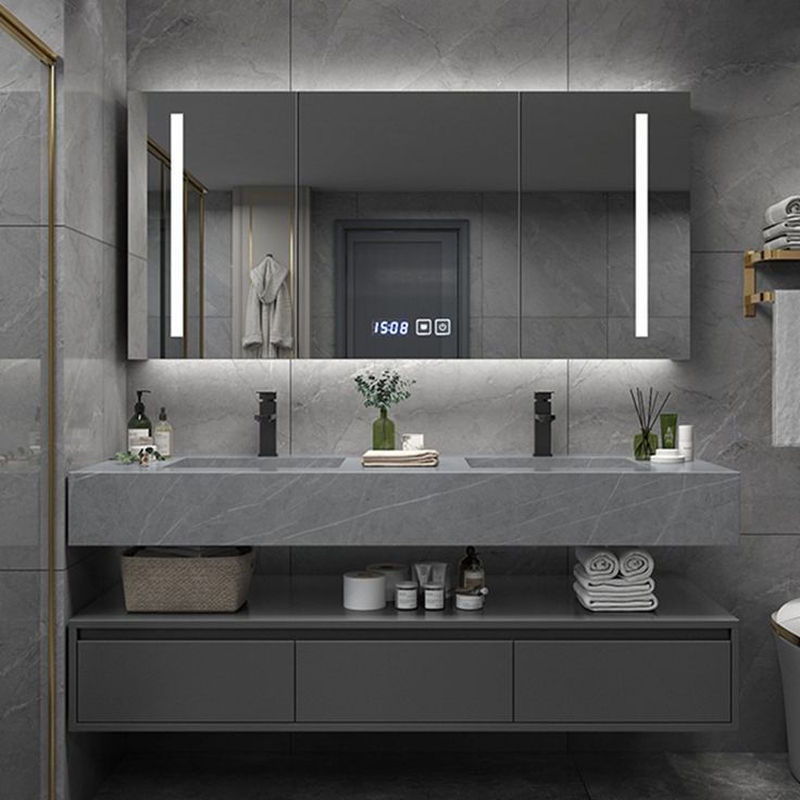Mẫu tủ lavabo treo tường