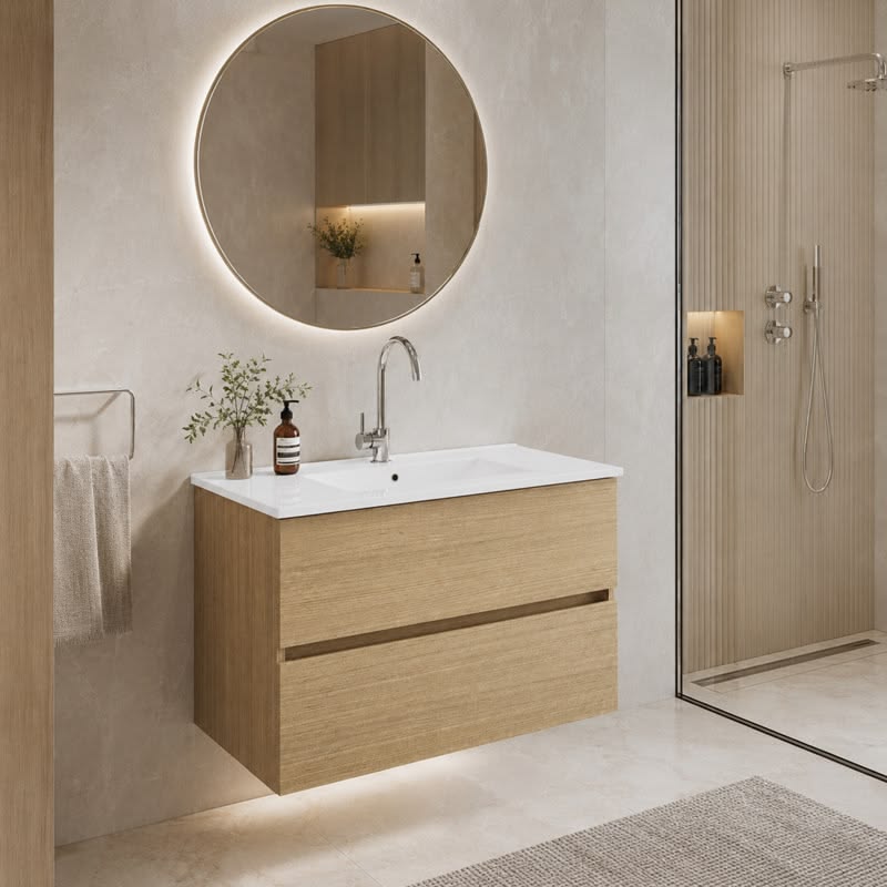 Mẫu tủ lavabo treo tường