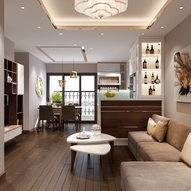 Mẫu thiết kế nội thất chung cư 70m2