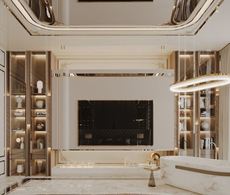 40++ Mẫu thiết kế phòng khách phong cách luxury dẫn đầu xu hướng 2026 Phòng khách phong cách luxury