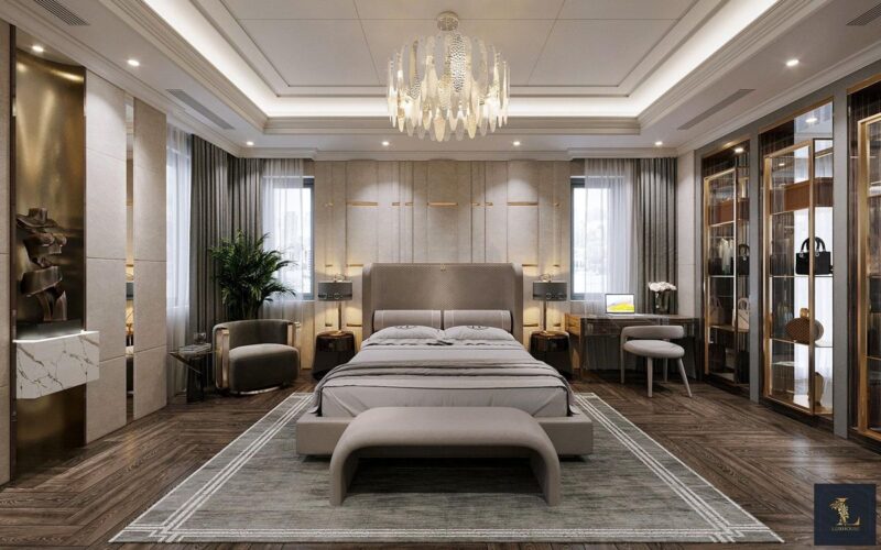 20++ Mẫu phòng ngủ biệt thự tân cổ điển sang trọng và đẳng cấp nhất hiện nay Phòng ngủ biệt thự tân cổ điển