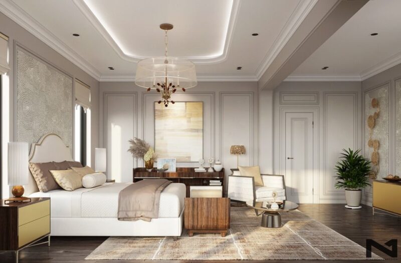 20++ Mẫu phòng ngủ biệt thự tân cổ điển sang trọng và đẳng cấp nhất hiện nay Phòng ngủ biệt thự tân cổ điển