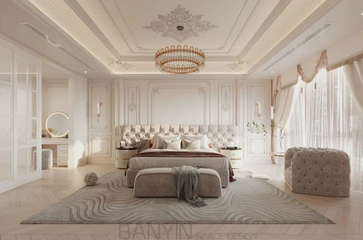 20++ Mẫu phòng ngủ biệt thự tân cổ điển sang trọng và đẳng cấp nhất hiện nay Phòng ngủ biệt thự tân cổ điển