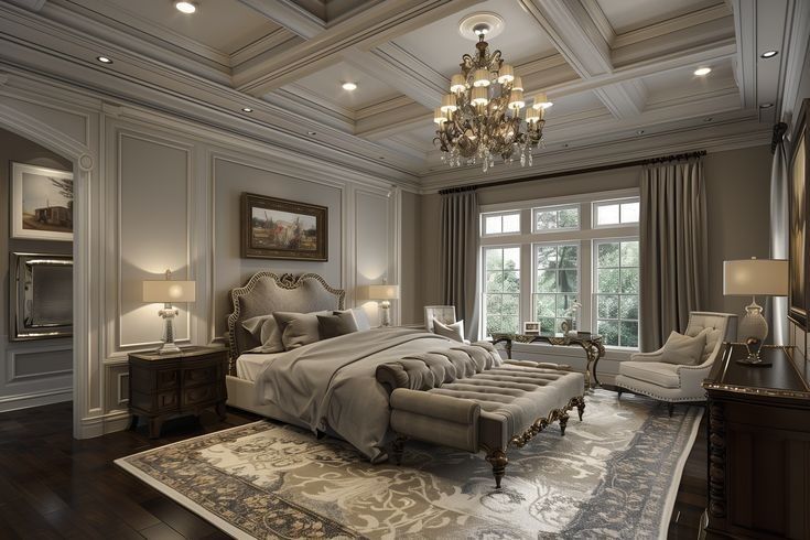 20++ Mẫu phòng ngủ biệt thự tân cổ điển sang trọng và đẳng cấp nhất hiện nay Phòng ngủ biệt thự tân cổ điển