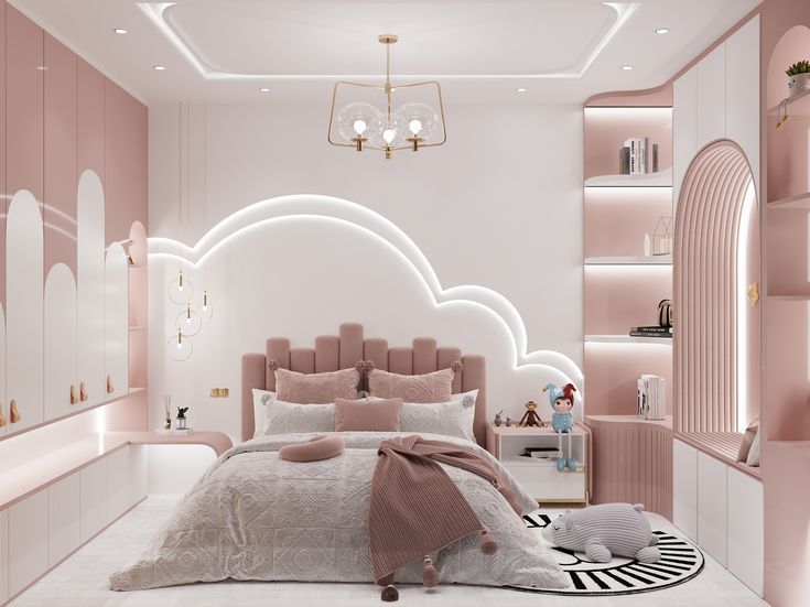 Thiết kế phòng ngủ 20m2 cho bé gái