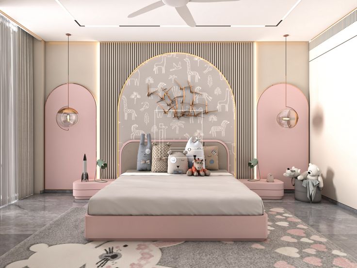 Thiết kế phòng ngủ 20m2 cho bé gái
