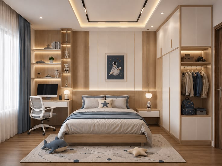 Thiết kế phòng ngủ 20m2 cho bé gái