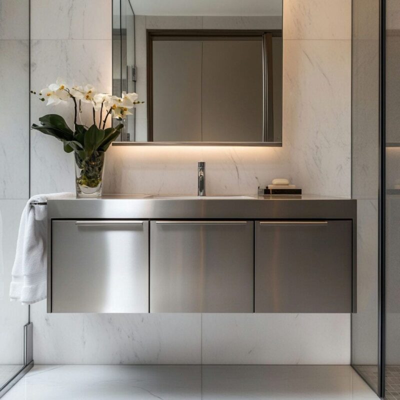 Tủ lavabo được làm bằng vật liệu gì