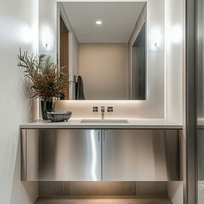Tủ lavabo được làm bằng vật liệu gì