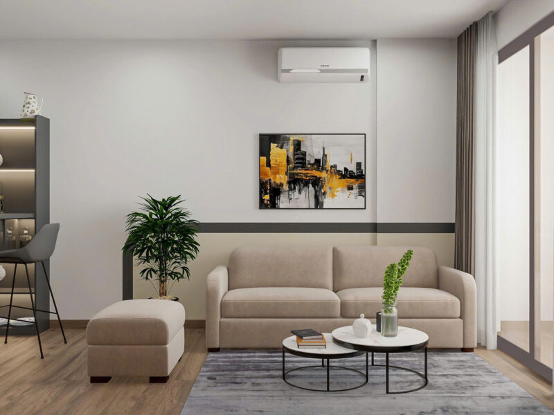 Bàn giao dự án thiết kế phòng khách cho nhà chị Dương Sofa phòng khách mềm mại và ấm cúng