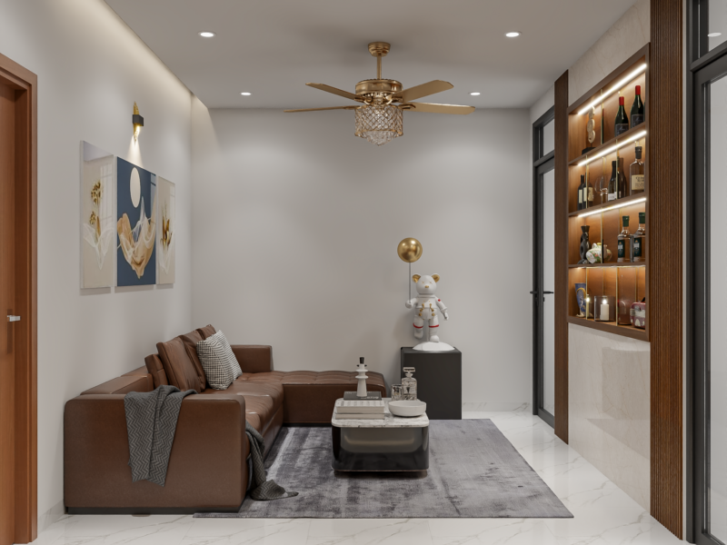 Bàn giao dự án thiết kế phòng khách cho nhà chú Sinh, Tân Bình Sofa phòng khách sang trọng và ấm cúng