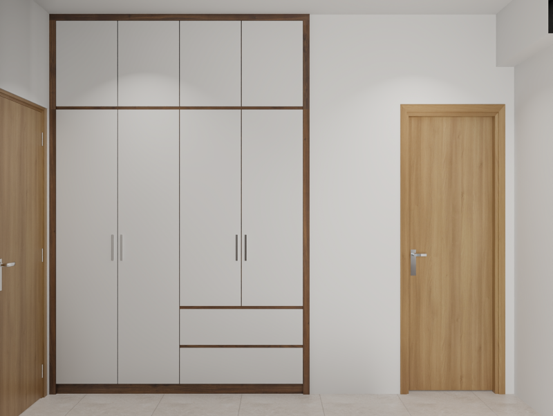 Bàn giao dự án thiết kế phòng ngủ cho nhà anh Tú Bình Tân, TP.HCM Hệ tủ quần áo cao kịch trần giúp tối ưu diện tích