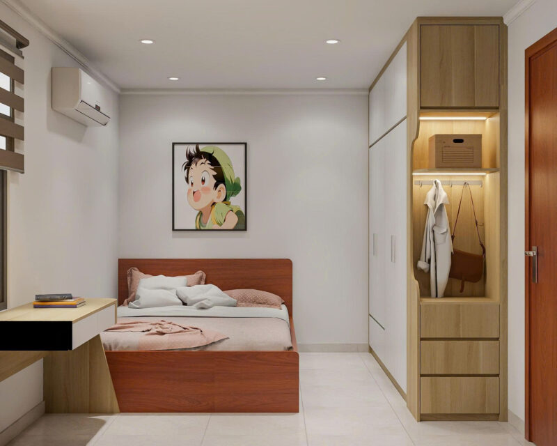 Kệ treo đồ đa năng kết hợp đèn LED trang trí