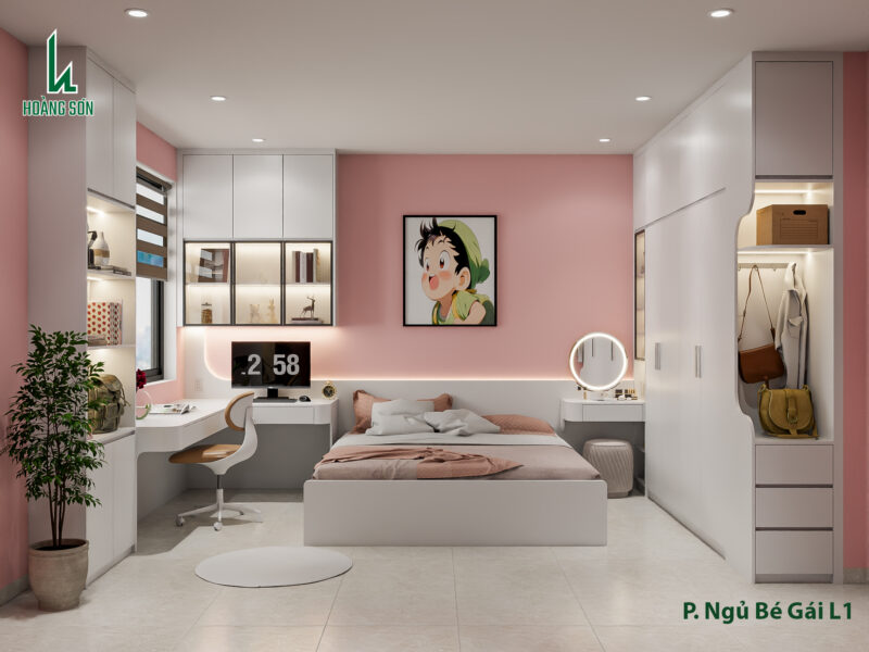 Bàn trang điểm được thiết kế nhỏ gọn, tinh tế