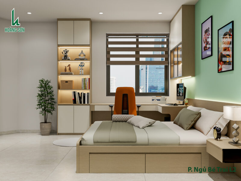 Bàn học – Thiết kế liền khối, tiện nghi