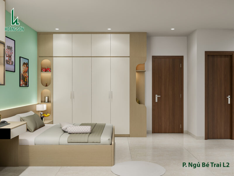 Tủ quần áo – Thiết kế cao sát trần, tối ưu lưu trữ