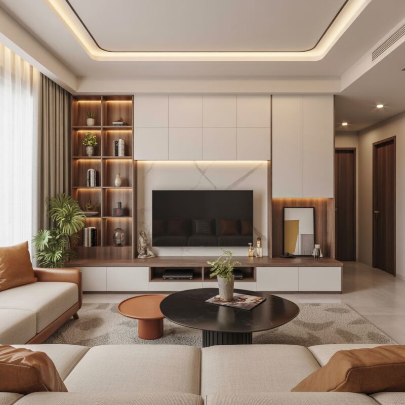 Chi phí thiết kế thi công nội thất phòng khách