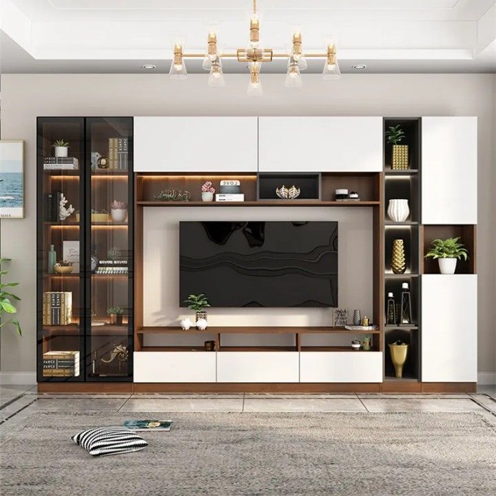 Mẫu kệ tivi kết hợp tủ rượu