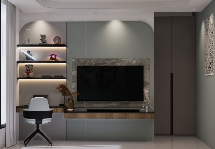 Tổng hợp 50++ mẫu kệ tivi phòng ngủ đẹp, hiện đại nhất hiện nay Mẫu kệ tivi phòng ngủ