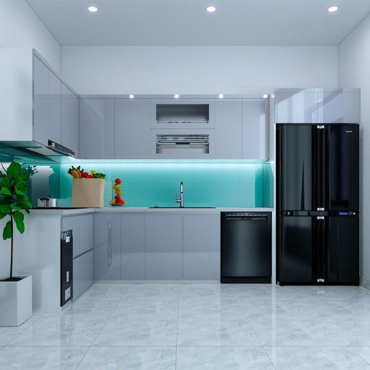 Tổng hợp các màu kính ốp bếp đẹp, dễ phối nội thất hiện nay Màu kính ốp bếp đẹp
