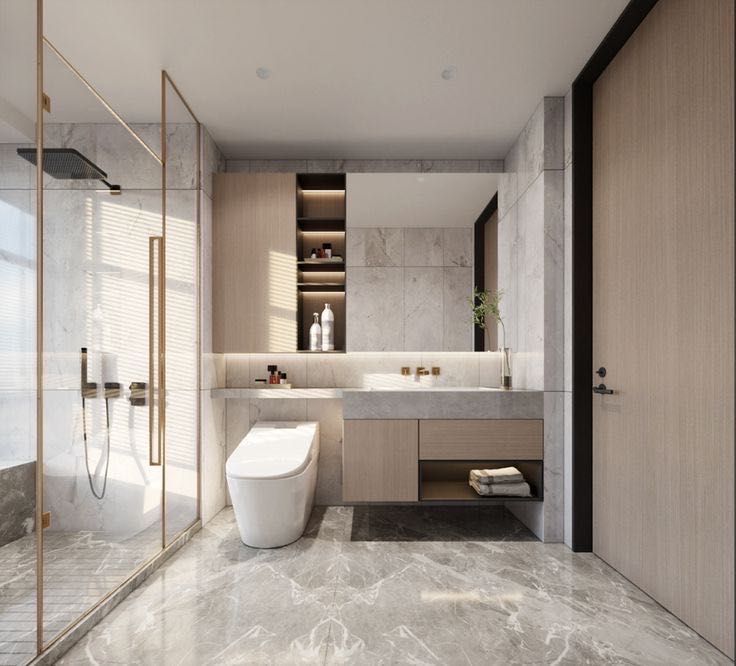Tổng hợp các mẫu nội thất nhà vệ sinh chung cư đẹp, hiện đại Mẫu nội thất nhà vệ sinh chung cư