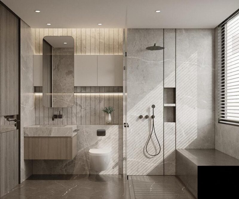 Tổng hợp các mẫu nội thất nhà vệ sinh chung cư đẹp, hiện đại Mẫu nội thất nhà vệ sinh chung cư