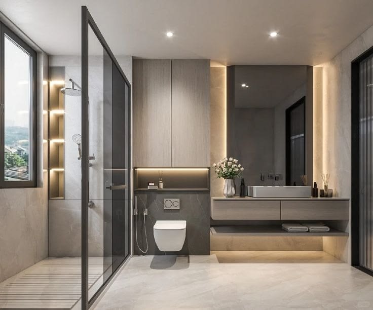 Tổng hợp các mẫu nội thất nhà vệ sinh chung cư đẹp, hiện đại Mẫu nội thất nhà vệ sinh chung cư