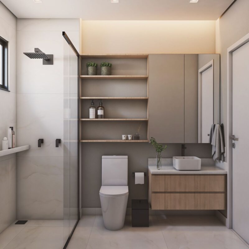 Tổng hợp các mẫu nội thất nhà vệ sinh chung cư đẹp, hiện đại Mẫu nội thất nhà vệ sinh chung cư