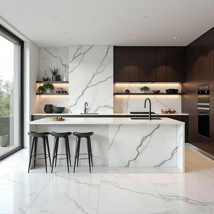 Top 35++ mẫu phòng bếp màu trắng đen đẹp, hiện đại nhất năm 2026 Mẫu phòng bếp màu trắng đen