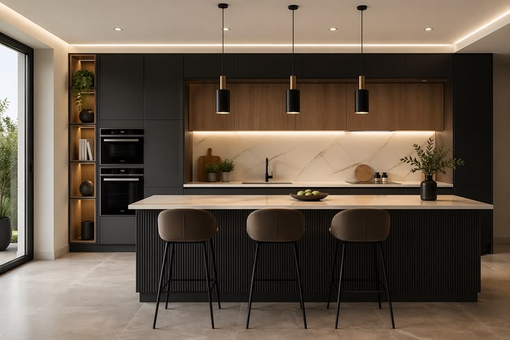 Top 35++ mẫu phòng bếp màu trắng đen đẹp, hiện đại nhất năm 2026 Mẫu phòng bếp màu trắng đen