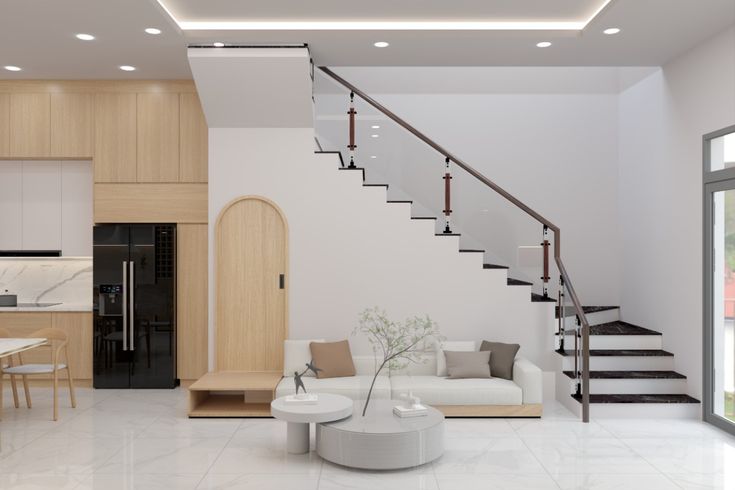 Tổng hợp 30++ mẫu phòng khách có cầu thang hiện đại dẫn đầu xu hướng Mẫu phòng khách có cầu thang