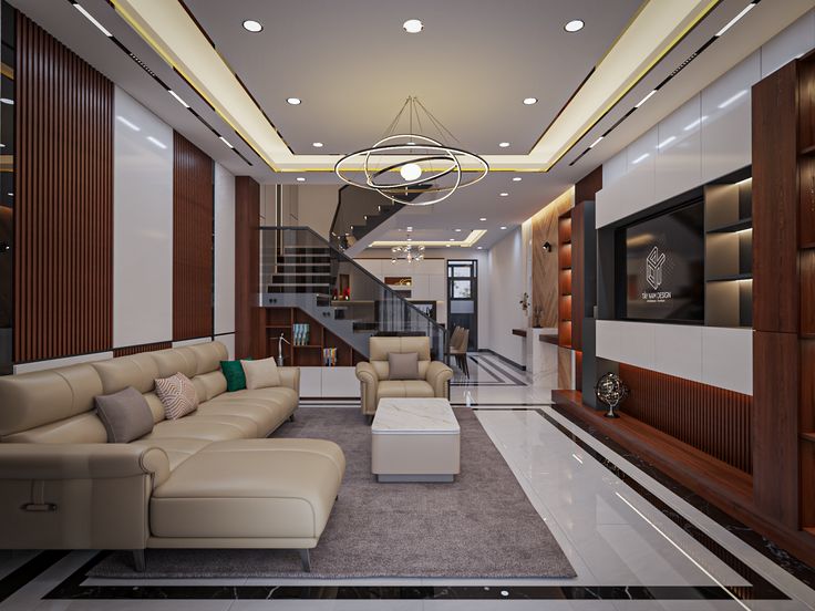 Tổng hợp 30++ mẫu phòng khách có cầu thang hiện đại dẫn đầu xu hướng Mẫu phòng khách có cầu thang