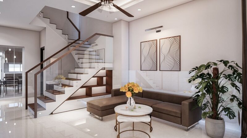 Tổng hợp 30++ mẫu phòng khách có cầu thang hiện đại dẫn đầu xu hướng Mẫu phòng khách có cầu thang