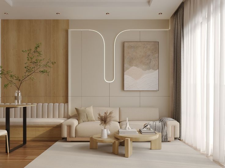 Tổng hợp 35++ mẫu phòng khách màu be đơn giản, hiện đại Mẫu phòng khách màu be