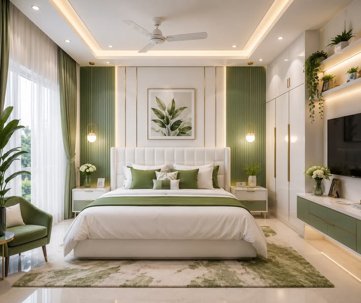 Mẫu phòng ngủ 25m2 cho vợ chồng