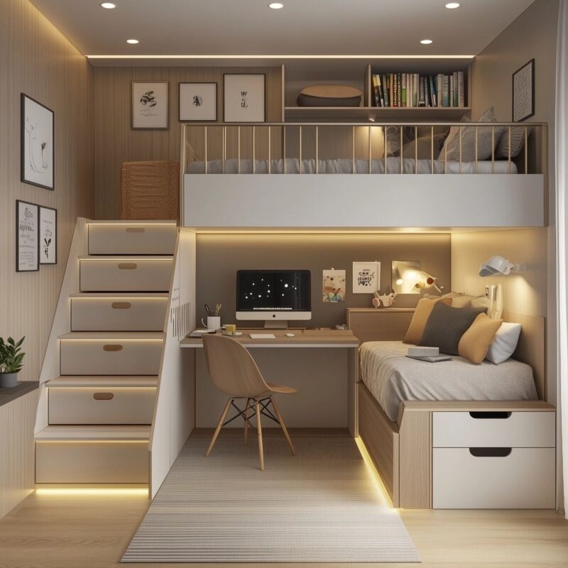 Mẫu phòng ngủ gác lửng