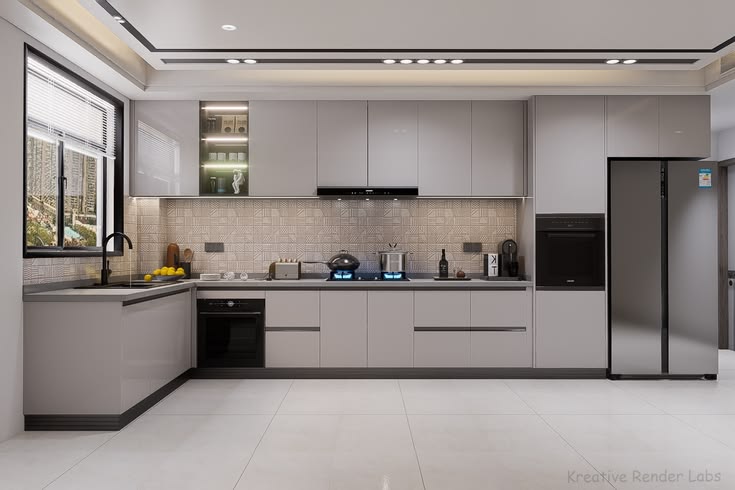 Mẫu thiết kế nội thất phòng bếp 3D