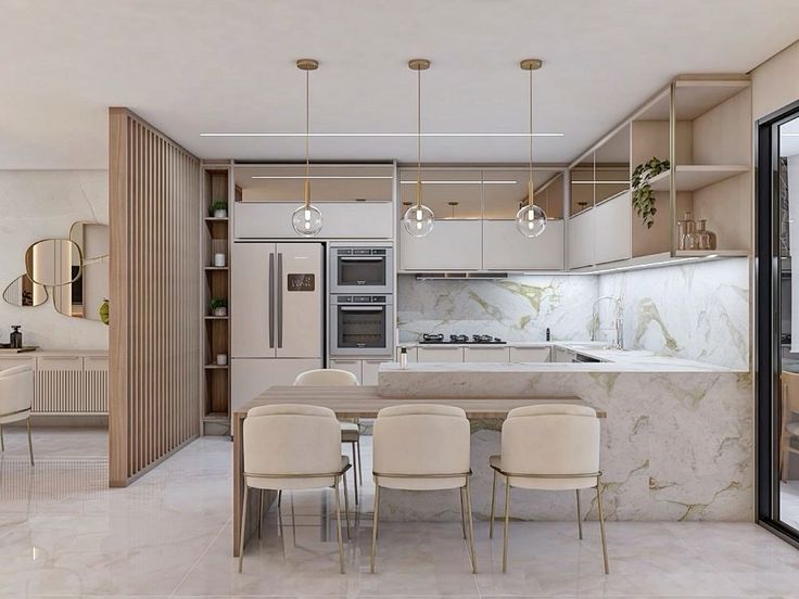 Mẫu thiết kế nội thất phòng bếp 3D