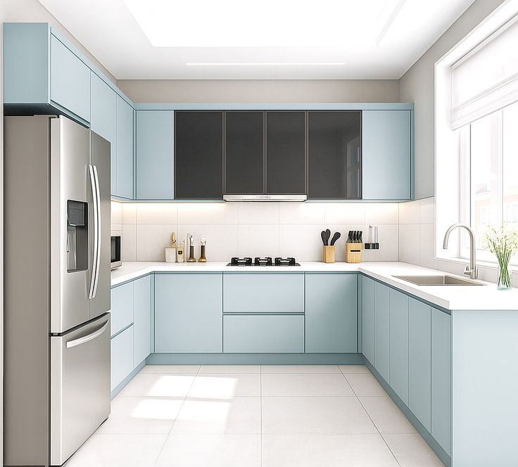 Mê đắm với 50++ mẫu tủ bếp Acrylic bóng gương sang trọng năm 2026 Mẫu tủ bếp Acrylic