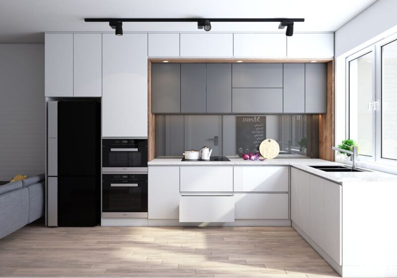 Mê đắm với 50++ mẫu tủ bếp Acrylic bóng gương sang trọng năm 2026 Mẫu tủ bếp Acrylic