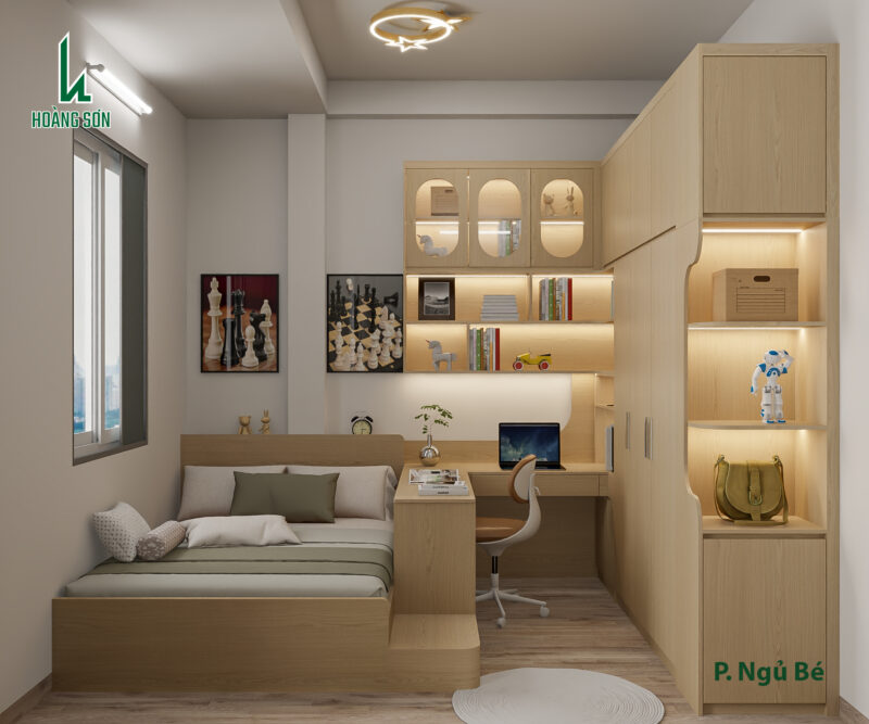 Bàn giao dự án thiết kế phòng ngủ cho bé nhà anh Bảo quận 9