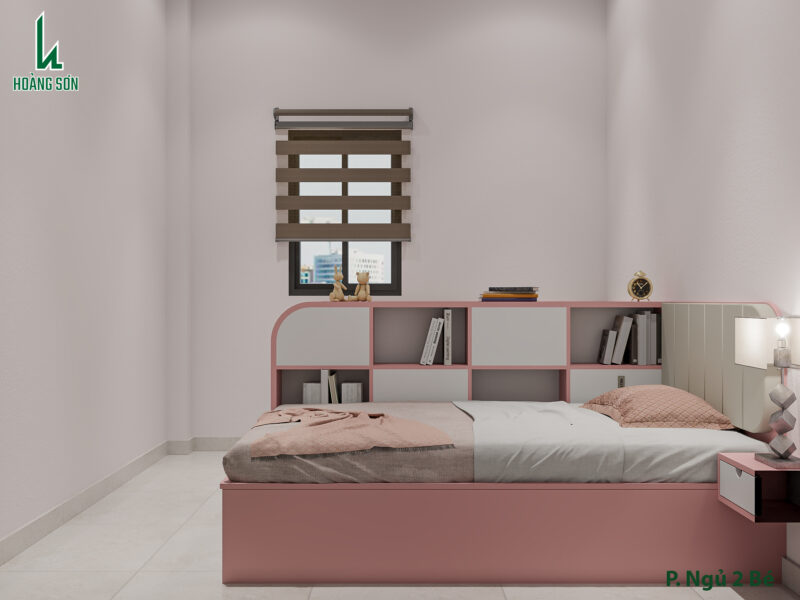 Kệ sách ngăn giữa hai giường – Thiết kế thông minh