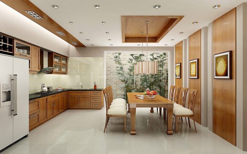 Phòng bếp màu gỗ
