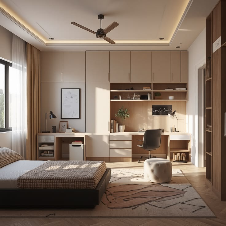 30++ mẫu phòng ngủ có bàn trang điểm hiện đại và công năng Phòng ngủ có bàn trang điểm