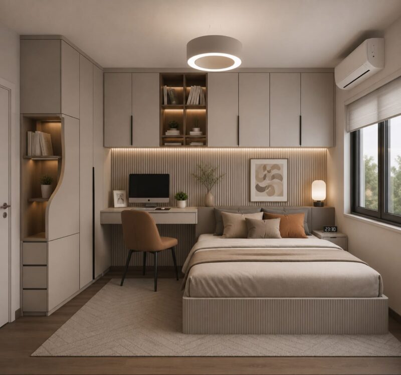 35++ Mẫu phòng ngủ nam 12m2 hiện đại nam tính nhất hiện nay Phòng ngủ nam 12m2