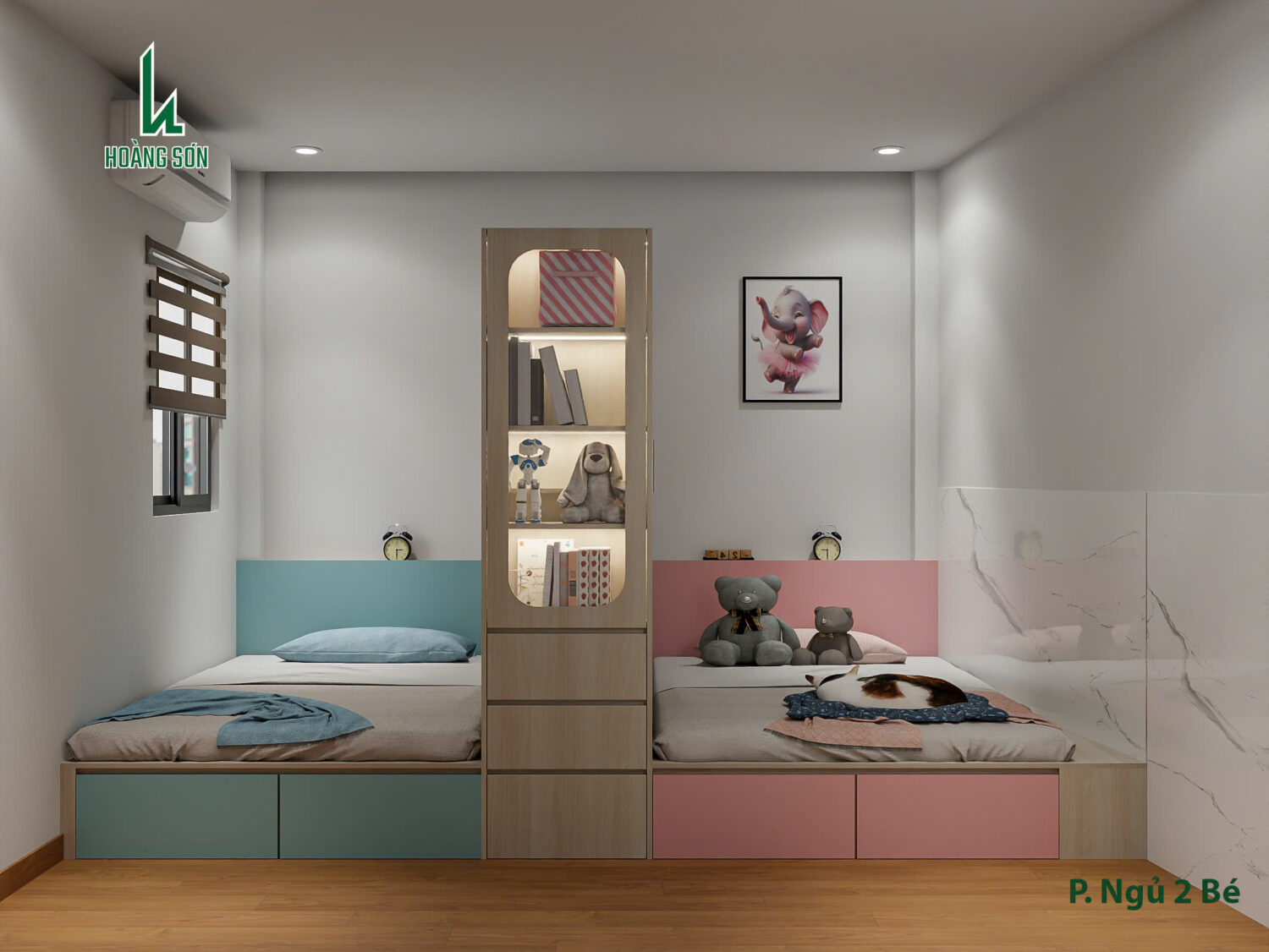 Dự án thiết kế phòng ngủ cho 2 bé nhà chị Xuyên