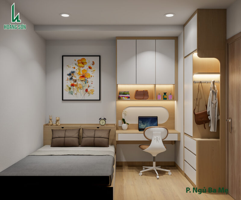 Bàn giao dự án thiết kế phòng ngủ cho nhà Huyền quận 7, TP.HCM