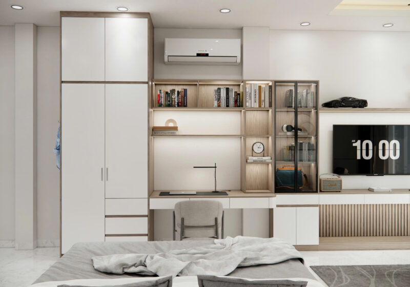 Bàn trang điểm và gương LED 